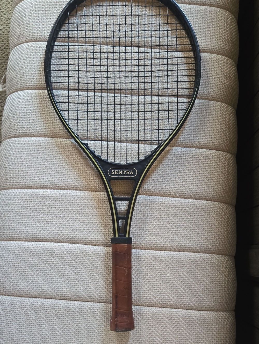 Sentra Black and Gold Tennis Racket - Classic Home Games